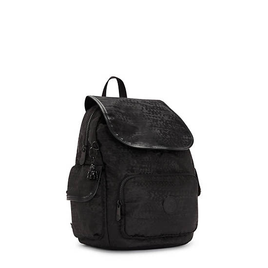 Kipling City Pack Small Classic Backpacks Urban Black Jacquard | CA 1502RV